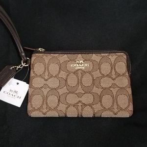 Coach signature wristlet